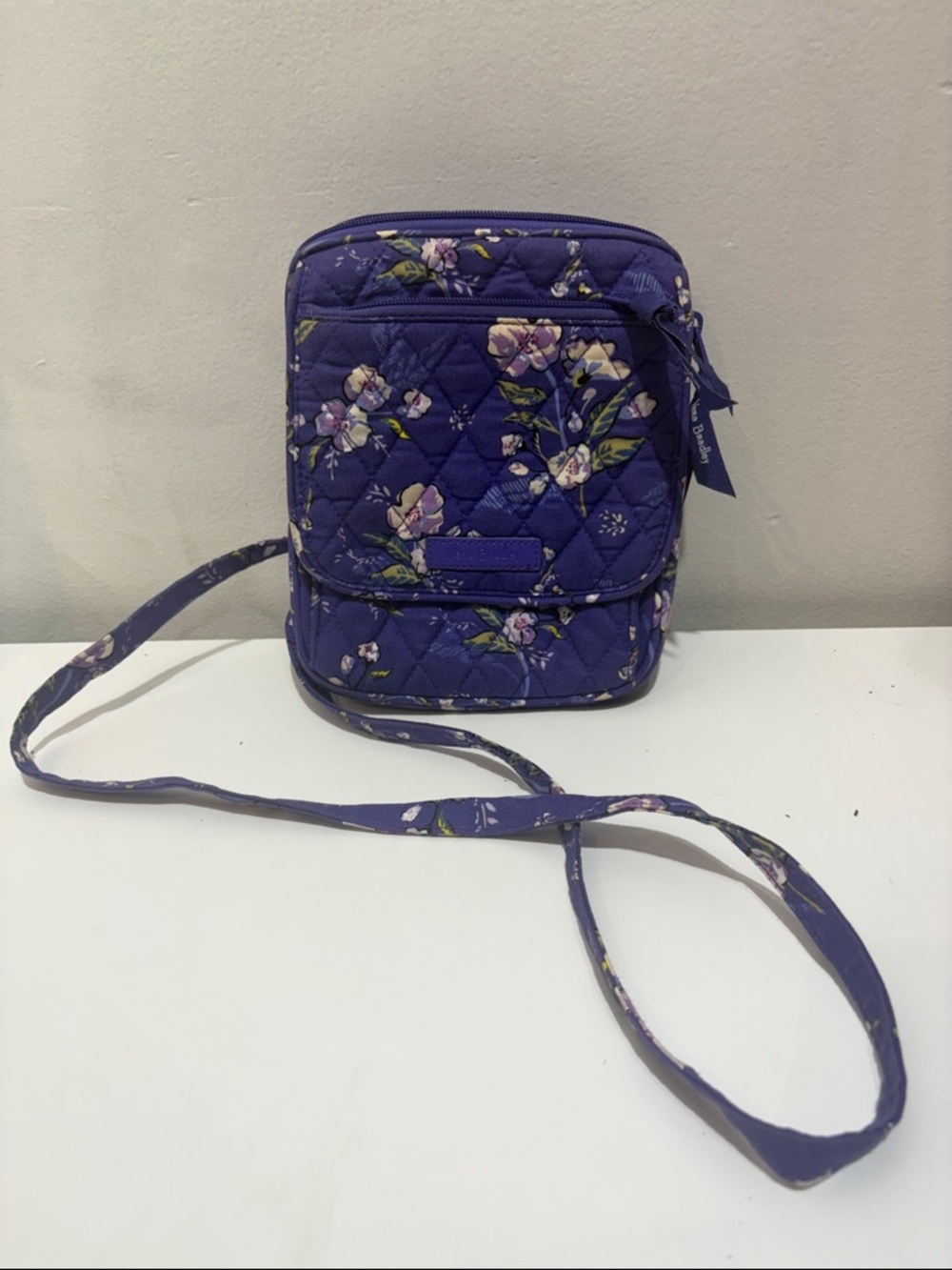Vera Bradley Quilted Purple Floral Crossbody